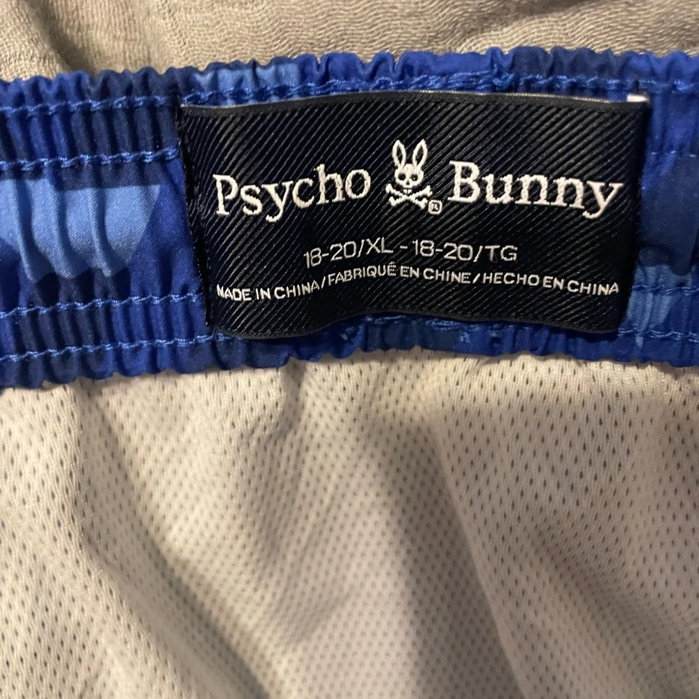 Psycho Bunny Boys XL‎ 18-20 geometric print swim trunks